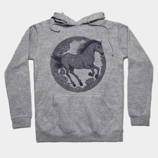 Running Horse on Ink Hoodie